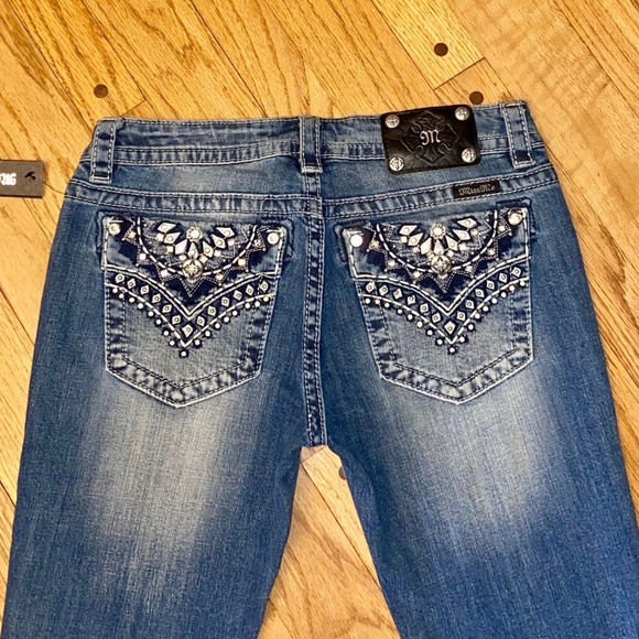 NWT MISS ME X-LONG BLING SIGNATURE BOOT CUT JEANS - Picture 2 of 7